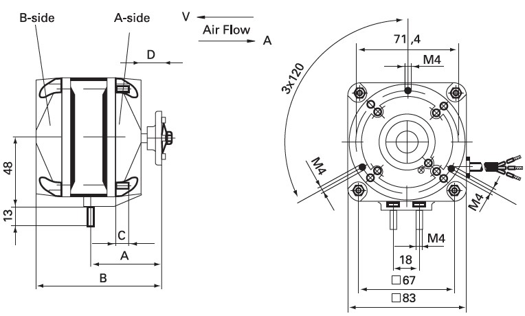 ebm Q Motor - 16 Watt - ACW